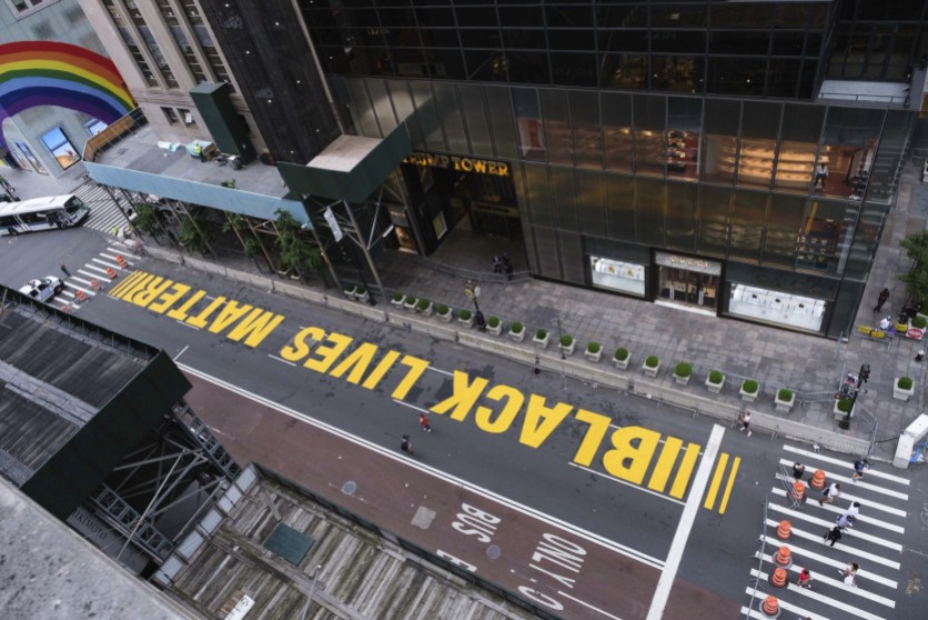 USA Today / Trump Tower / Trump calls Black Lives Matter mural 'a symbol of hate.'