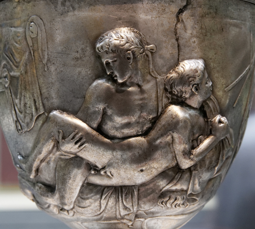 The Warren Cup is an ancient Greco-Roman silver drinking cup