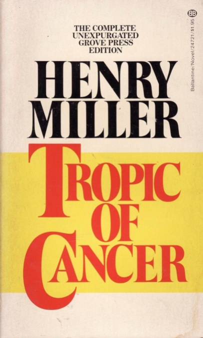 Tropic of cancer -- Book cover